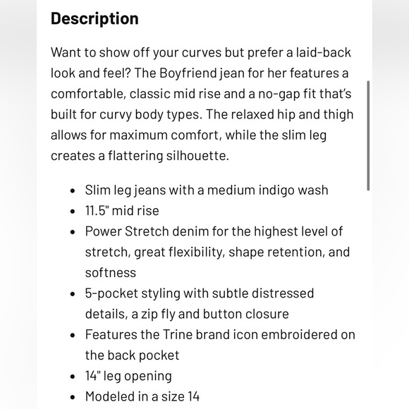 🆕 NWT Silver Jeans Boyfriend Mid Rise Slim Leg Jeans, 14/29 - Picture 6 of 13